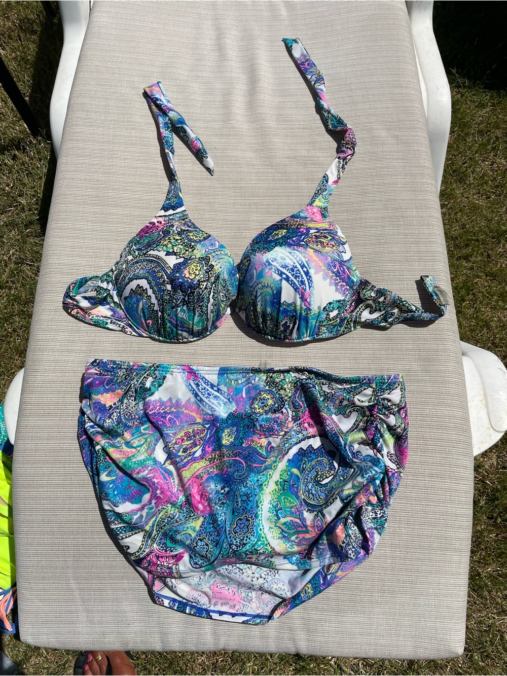 Victoria's Secret Multicolor Paisley Push-Up Bikini 36DD/M